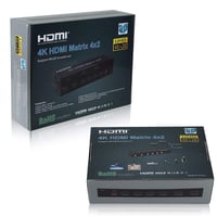 HDMI Matrix prepínač FERRISA 4x2 – rozbočovač so 4 vstupmi a 2 výstupmi, 4K Ultra HD, 3D 1080P, optický a 3,5 mm L/R audio výstup, EDID extraktor, s IR diaľkovým ovládaním 9