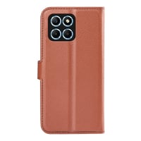 Puzdro na mobil Fertuo Flip pre Honor X6 / Honor X8 5G / Honor 70 Lite, kožené peňaženkové puzdro so stojanom, priehradkou na karty, magnetickým uzatváraním a silikónovým rámom, hnedé 8