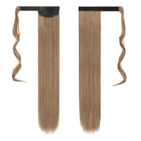 FESHFEN hosszú egyenes lófarok hajpótlás szintetikus hajhosszabbítás 60cm 2