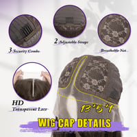 Perucă Lace Front FESHFEN – Păr sintetic lung, ondulat și creț, dantelă HD, șaten mediu, 70 cm, pentru femei 4