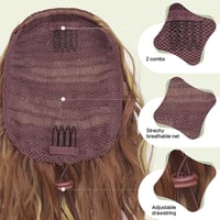 FESHFEN Lófarok Hajhosszabbítás Göndör Barna-Szőke Szintetikus 30cm 3