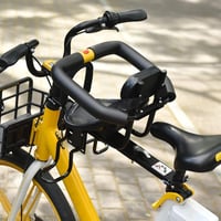 Fesjoy Gyermek Kerékpárülés Elöl - Alumínium-Műanyag Fekete Bicikliülés Lábtartóval és Háttámlával MTB és Országúti Kerékpárokhoz - Black 5