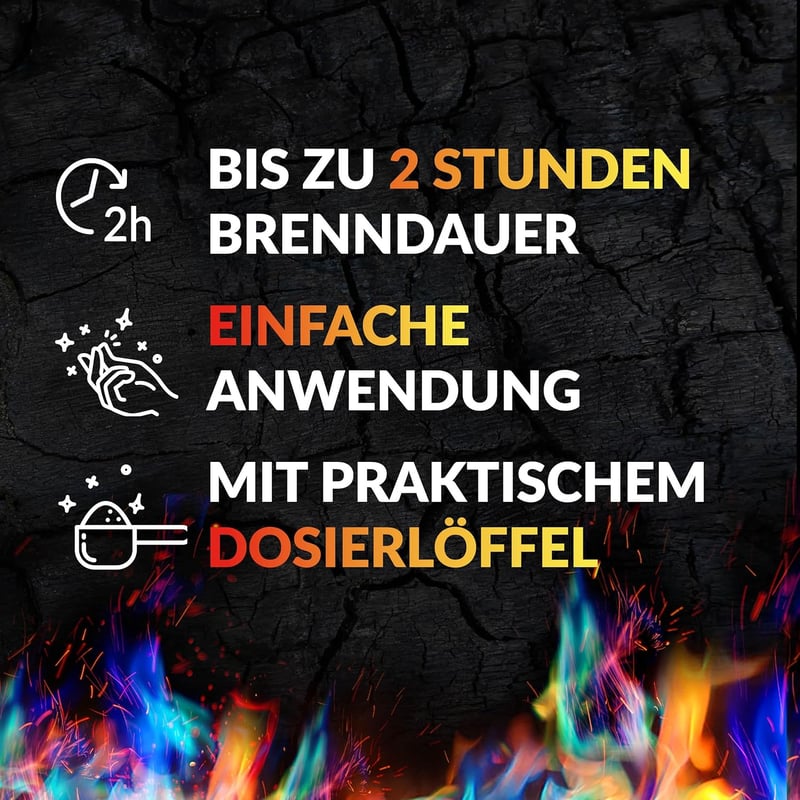 Feuerfarben Tűzszínez 250g Kandallóhoz Kályháhozhoz Színes Lángok