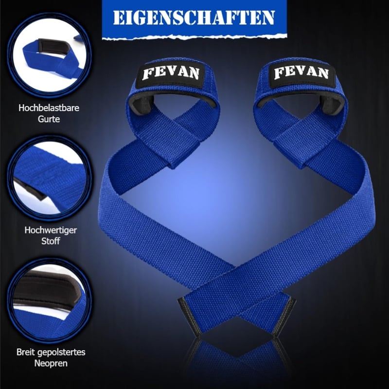 FEVAN Súlyemelő Szíjak Férfiaknak és Nőknek - Edzés, Erőemelés, Súlyzó Strap