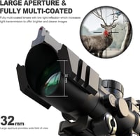 Lunetă Pușcă 4x32 mm Feyachi cu Iluminare Roșie/Verde/Albastră pentru Airsoft și Vânătoare 3