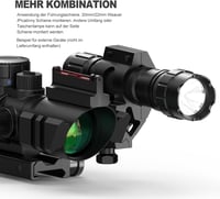 Lunetă Pușcă 4x32 mm Feyachi cu Iluminare Roșie/Verde/Albastră pentru Airsoft și Vânătoare 5