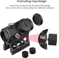 Feyachi V30 2MOA Red Dot irányzék 1x20 mm, automatikus be/ki, felhajtható lencsevédővel 5