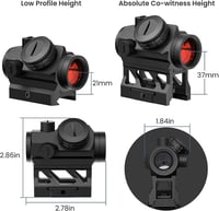 Feyachi V30 2MOA Red Dot irányzék 1x20 mm, automatikus be/ki, felhajtható lencsevédővel 4