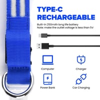 Feycig USB-s LED kutya nyakörv világító vízálló állítható S-L méret 3 mód 4