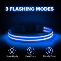 Feycig USB-s LED kutya nyakörv világító vízálló állítható S-L méret 3 mód 3