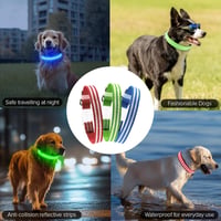 Feycig USB-s LED kutya nyakörv világító vízálló állítható S-L méret 3 mód 7