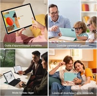 Tabletă Fezawio 2026 de 10 inchi, Android 15, Wi-Fi 5G, 6 GB RAM + 128 GB ROM, Octa-Core, 6000 mAh, cameră de 8 MP, Widevine L1, cu tastatură și mouse incluse 7