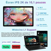 Tabletă Fezawio 2026 de 10 inchi, Android 15, Wi-Fi 5G, 6 GB RAM + 128 GB ROM, Octa-Core, 6000 mAh, cameră de 8 MP, Widevine L1, cu tastatură și mouse incluse 5