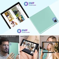 Tabletă Fezawio 2026 de 10 inchi, Android 15, Wi-Fi 5G, 6 GB RAM + 128 GB ROM, Octa-Core, 6000 mAh, cameră de 8 MP, Widevine L1, cu tastatură și mouse incluse 6
