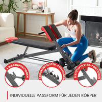 FF Finer Form Multifunkciós súlypad római szék és hyper back extension, állítható haspad, döntött és fekvő edzőpad teljes testre 4