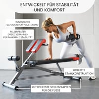 FF Finer Form Multifunkciós súlypad római szék és hyper back extension, állítható haspad, döntött és fekvő edzőpad teljes testre 6