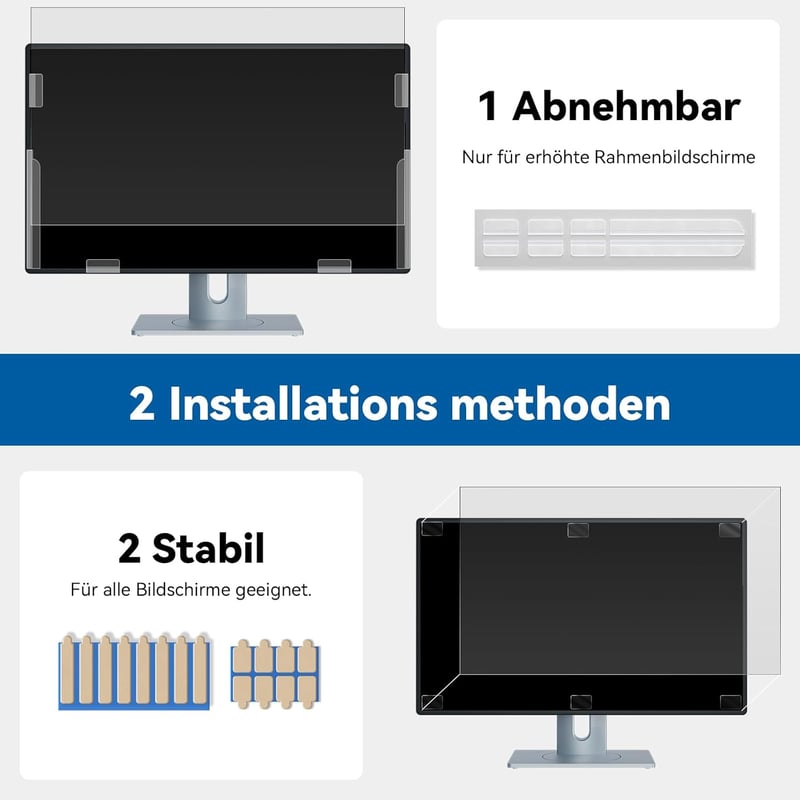 IPROKKO 27" monitoros adatvédelmi fólia 16:9, kékfény szűrő, tükröződésmentes képernyővédő