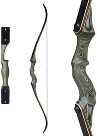 Obert Black Hunter 60" Professzionális Íjász Szétszerelhető Reflex Íj Szett 20-60 Font Jobbkezes Fa Markolattal Vadászathoz és Sporthoz 3