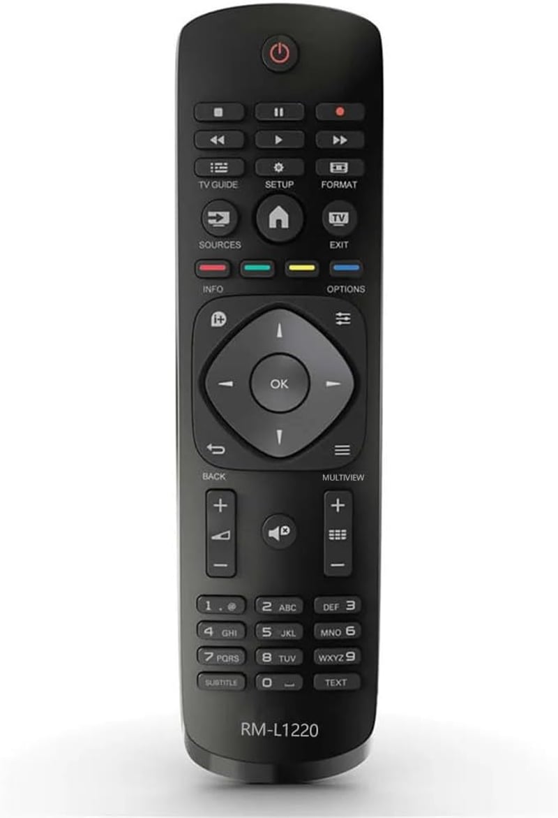 FOXRMT Univerzális Távirányító Philips TV-hez - Kompatibilis Minden 4K, UHD, HDR, Smart TV Modellel - Egyszerű Használat 10m Hatótávval