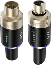 LEKATO 5.8 GHz Vezeték Nélküli XLR Mikrofon Rendszer - Dinamikus Mikrofonhoz, Keverőhöz, DSLR Kamerához, Hangosításhoz - 4 Csatornás 1