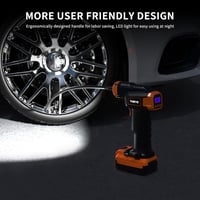 ThiEYE 20V akkus kompresszor, 150PSI, 10000mAh, autógumi fújó, LED-es 3