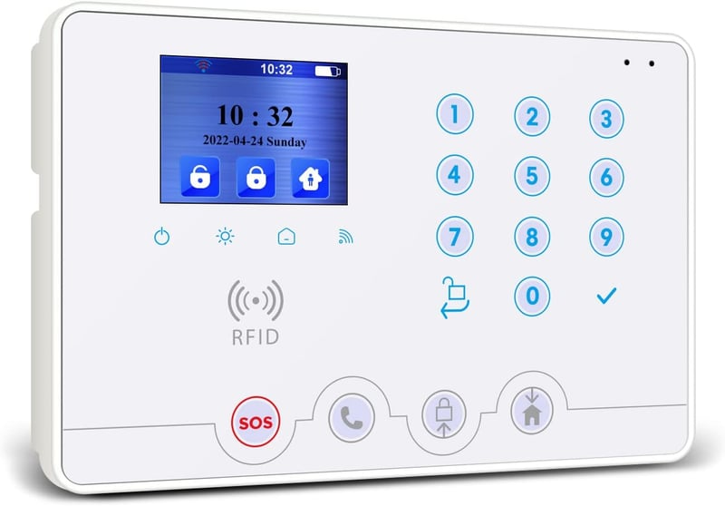 Wolf Guard 4G WiFi Okos Riasztórendszer, Alexa Kompatibilis, 120dB Hangos Sziréna, Mobil Applikációval Vezérelhető, Akkumulátoros Biztonsági