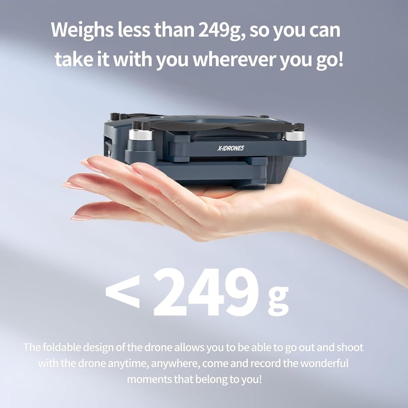 X-IMVNLEI X5 GPS Drón 4K Kamerával, 38 Perc Repülési Idő, 5G WiFi, Összecsukható, Követő Mód, Kefementes Motor, Szélálló, Automatikus Vissza