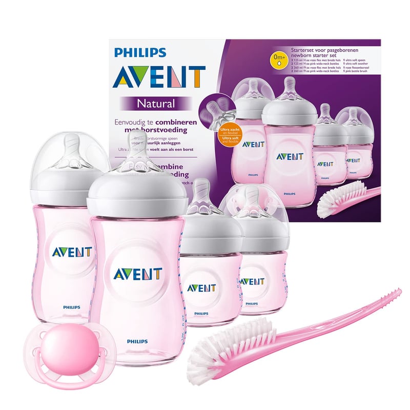 Philips Avent SCD301/03 Újszülött Cumisüveg - Rózsaszín, BPA-mentes, Hasfájást Csökkentő, Mosogatógépben Tisztítható, Ergonomikus Kialakítás