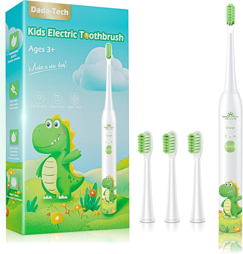 Oral-B Gyerek Elektromos Fogkefe 3-18 Éveseknek, Dinoszaurusz Mintás, Fehér