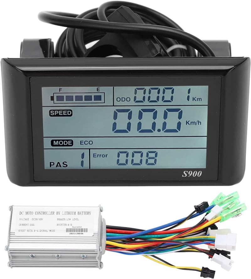 Fyearfly E-kerékpár vezérlő szett - 36V/48V LCD kijelzővel, 22,2 mm kormányra