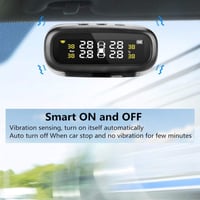 Jansite TPMS autó gumiabroncs nyomásmérő szolár panel USB 4 szenzor 5