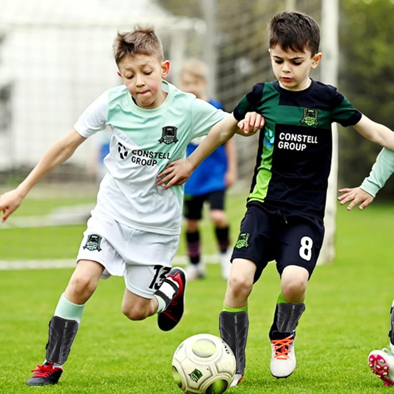 VIKY Állítható Gyerek és Felnőtt Futball Sípcsontvédő, Dupla Pántos, Ütésálló