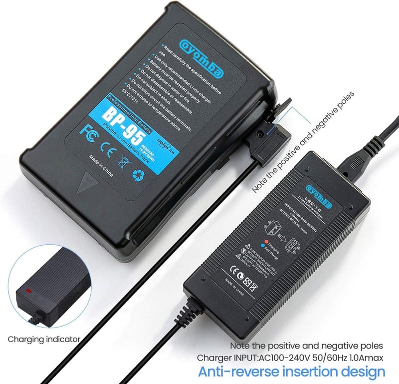Sony kamerákhoz való 95Wh Oyomba V-Mount akkumulátor és adapter - Ellenőrzött használt