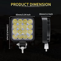 RIGIDON 10 db-os 48W LED Munkalámpa Szett - 3,3" Mini Spotlámpák Terepjáróhoz, SUV, ATV, Traktor, 4x4 Járművekhez, 6000K Fehér Fény, Vízálló 3