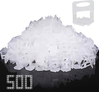 Storystore Csempe Szintező Rendszer - 500 db Standard Fül 3 mm Fugaszélességhez - Burkolási Segédeszköz 3-12 mm Vastagságú Csempékhez 1