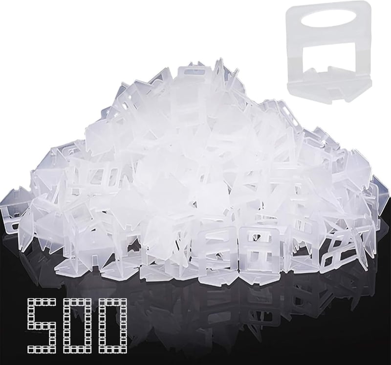 Storystore Csempe Szintező Rendszer - 500 db Standard Fül 3 mm Fugaszélességhez - Burkolási Segédeszköz 3-12 mm Vastagságú Csempékhez