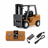 Mini stivuitor metalic RC Amewi, scară 1:64, 8 — defect, funcționează parțial: fără furcă și cârlig (stare: vezi poza a 2-a) 1