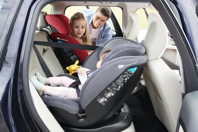 Kinderkraft Xpedition 360° Forgatható Gyerekülés, Isofix Rögzítéssel, 0-36 kg, 7 Pozíciós Dönthetőség, 5-Pontos Biztonsági Öv, Fekete