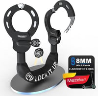 Mezelon 8 mm-es Bilincs Zár E-Rollerhez | Erősített Acél zár | Magas Biztonsági Fokozatú Lakat Elektromos Járművekhez és Motorokhoz 1