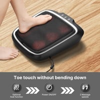 RENPHO Lábmasszírozó Gép Melegítő Funkcióval, Shiatsu Elektromos Talpmasszázs Készülék Állítható Sebességgel 7