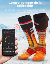 KEMIMOTO fűthető zokni 5000mAh-s akkumulátorral, alkalmazással vezérelhető, téli sportokhoz 2