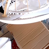 MQW stropni ventilator sa svjetiljkom 72W LED s mogućnošću prigušivanja, bijeli, rotacija 360° — oštećenje na aluminijskom okviru (stanje: vidi 2. sliku) 2