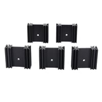 Easycargo fekete anodizált TO-220 alumínium hűtőborda MOSFET-hez, 5 db-os csomag 8