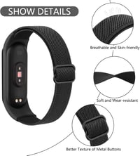 Xiaomi Mi Band 7/6/5 állítható nylon szíj - Vancle sportpánt 2