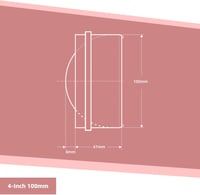 WeCooper DN 100 mm Visszaáramlás-gátló Szelep - Horganyzott Acél Elszívó Szellőzőnyíláshoz, Gumi Tömítéssel és Alumínium Csappantyúkkal 5