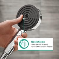 Hansgrohe Pulsify Select S Víztakarékos Zuhanyfej 9l/min, 3 Sugártípussal, Króm, Kerek (⌀105mm), EcoSmart Technológiával, Vízkőgátló Funkció 7