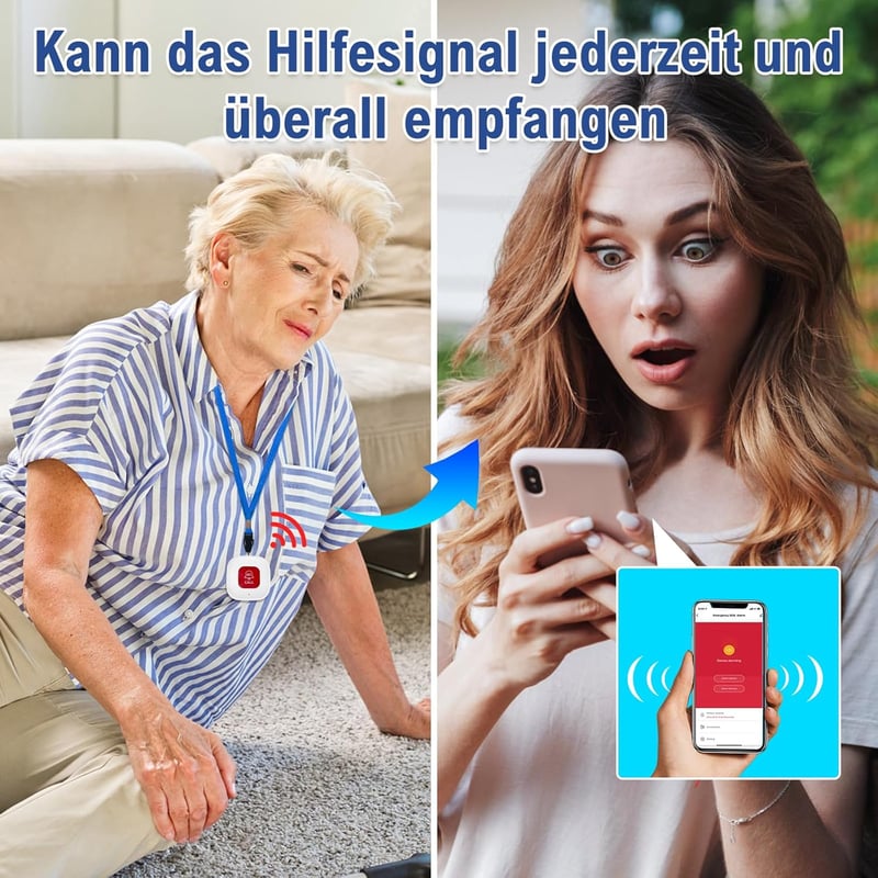 DAYTECH WiFi SOS Gomb Időseknek - Tuya Okos Vészjelző Rendszer