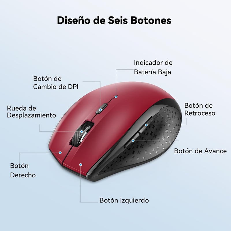 TeckNet Bluetooth egér, 3200 DPI, 2 éves üzemidő, 6 DPI szint