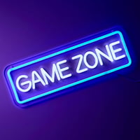 NELUX Game Zone Neon LED Világító Dekoráció - USB Csatlakozós Fali Lámpa Fényerőszabályzóval Gamer Szobába, Játékterembe 2