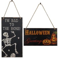 Vicces Halloween-i Fa Ajtótábla Szett - 2 db Szellemes Dekoráció 1